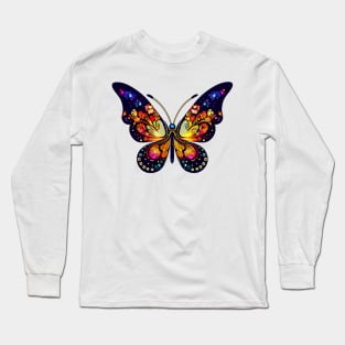 Colorful butterfly with abstract patterns Long Sleeve T-Shirt